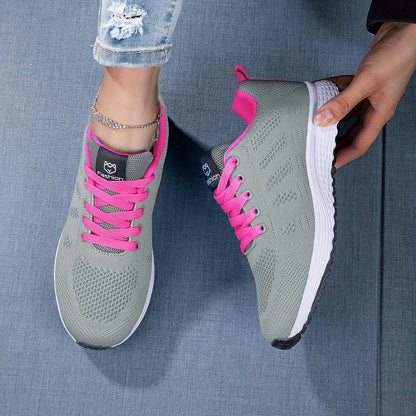 Zapatillas ligeras para mujer: transpirables y con amortiguación para hacer ejercicio físico.