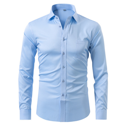 Camisa sin plancha hombre, moderna y cómoda para look profesional