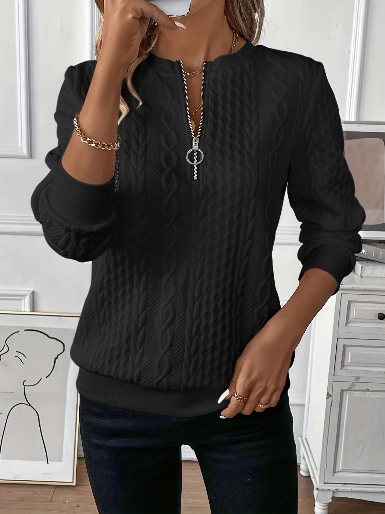 Jersey con Cierre para Mujer – Estilo Casual y Cómodo