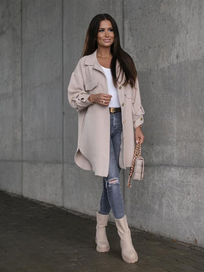 Chaqueta femenina ligera, chic y versátil para diario