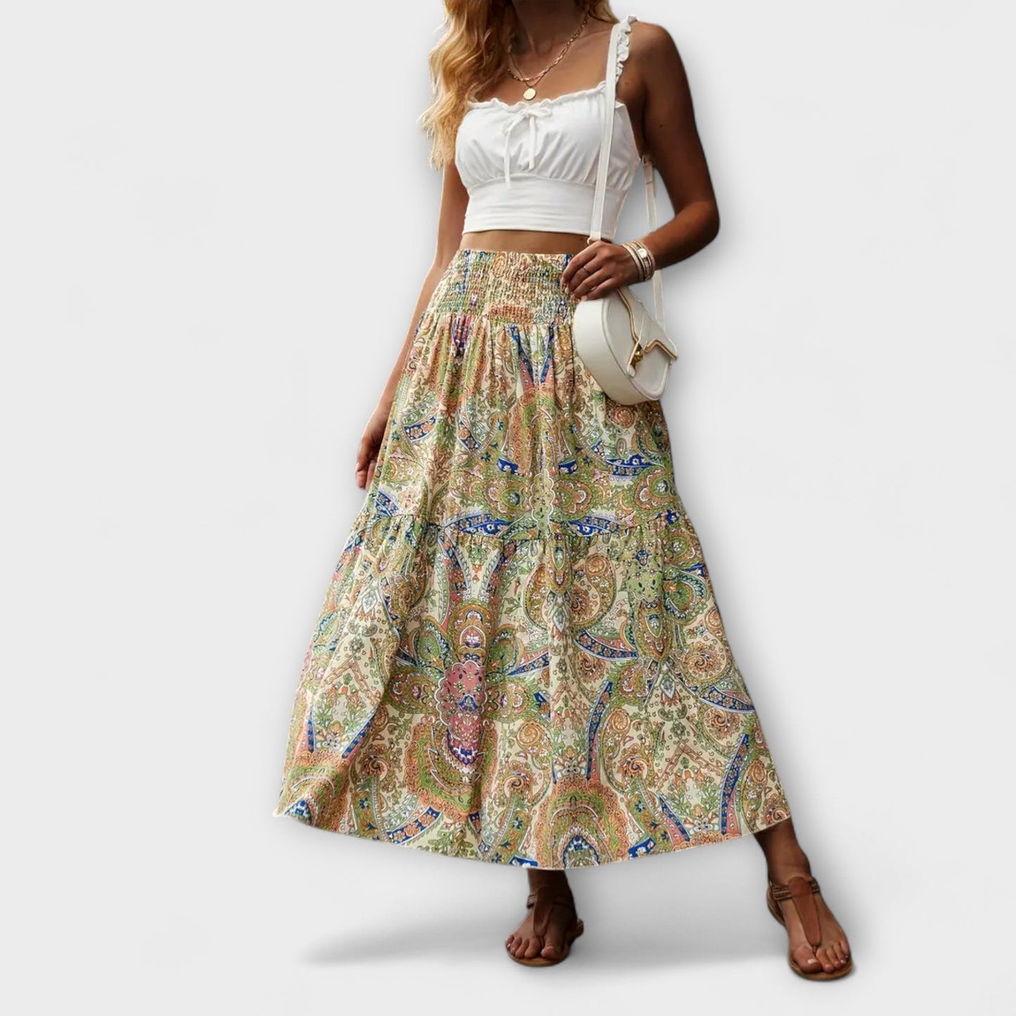 Emily | Falda fluida con estampado
