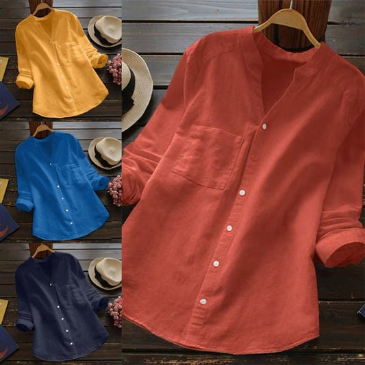 Hanna | Blusa casual de mujer en lino-algodón