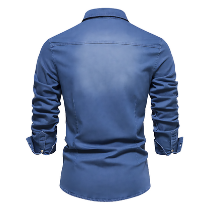 Camisa vaquera para hombre, elegante y ergonómica para uso diario