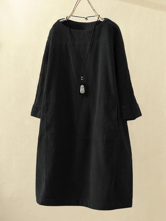Vestido Casual Mujer – Túnica de Pana, Cómodo y Versátil