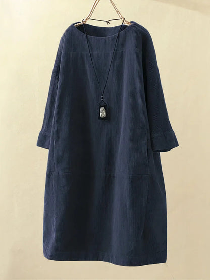 Vestido Casual Mujer – Túnica de Pana, Cómodo y Versátil