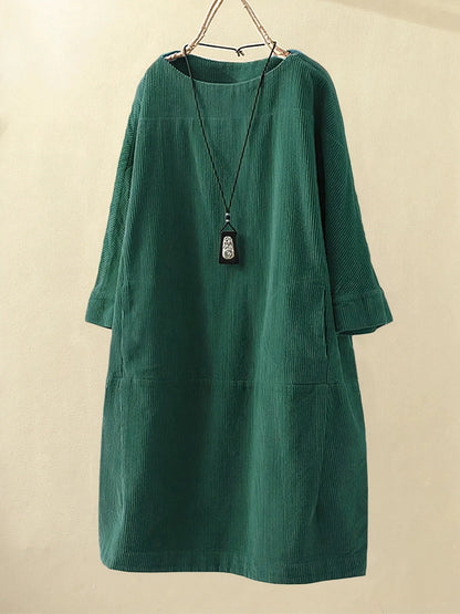 Vestido Casual Mujer – Túnica de Pana, Cómodo y Versátil