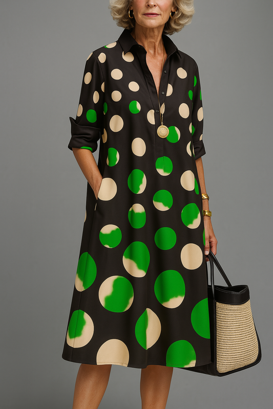 Vestido Midi Estampado – Versátil, Cómodo y Atemporal