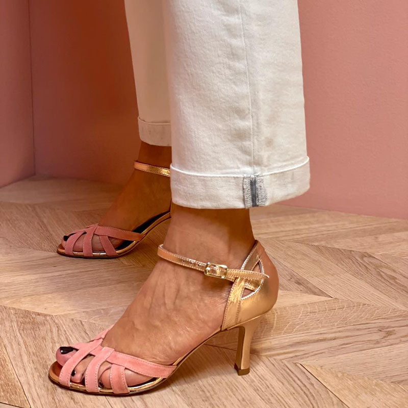Sandalias de Mujer con Tacón Fino y Punta Abierta