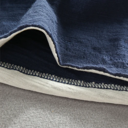 Camiseta de manga larga para hombre con cuello en V y corte ajustado, elegante y cómoda