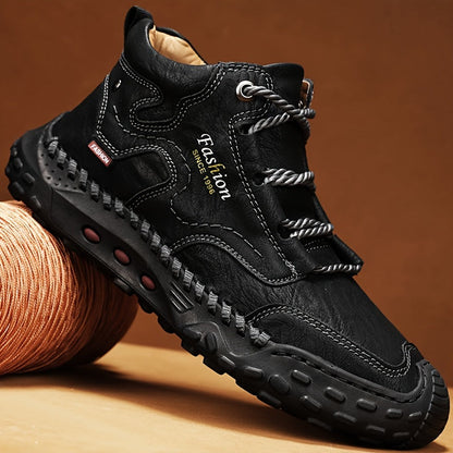 Calzado hombre estilo lace-up, seguro y confortable para otoño e invierno