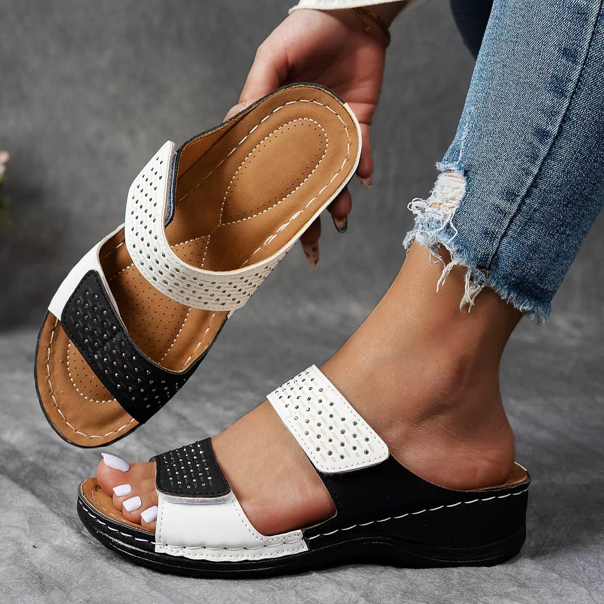 Sandalias mujer confort ortopédicas transpirables chic verano