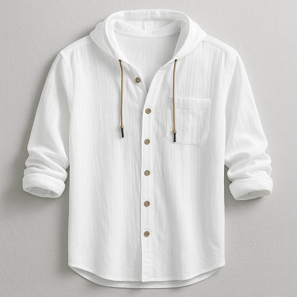 Camisa hombre elegante capucha ligera y estilosa