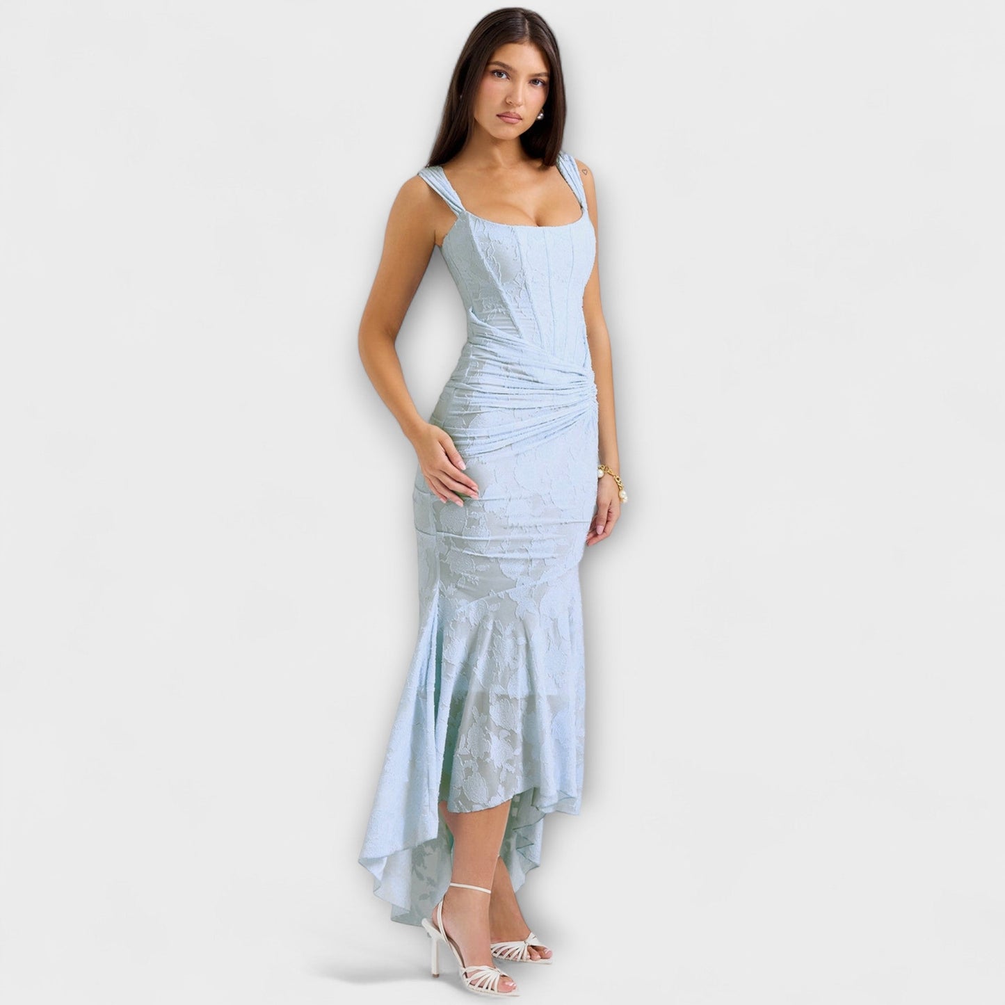 Elle | Vestido largo con corsé elegante y refinado
