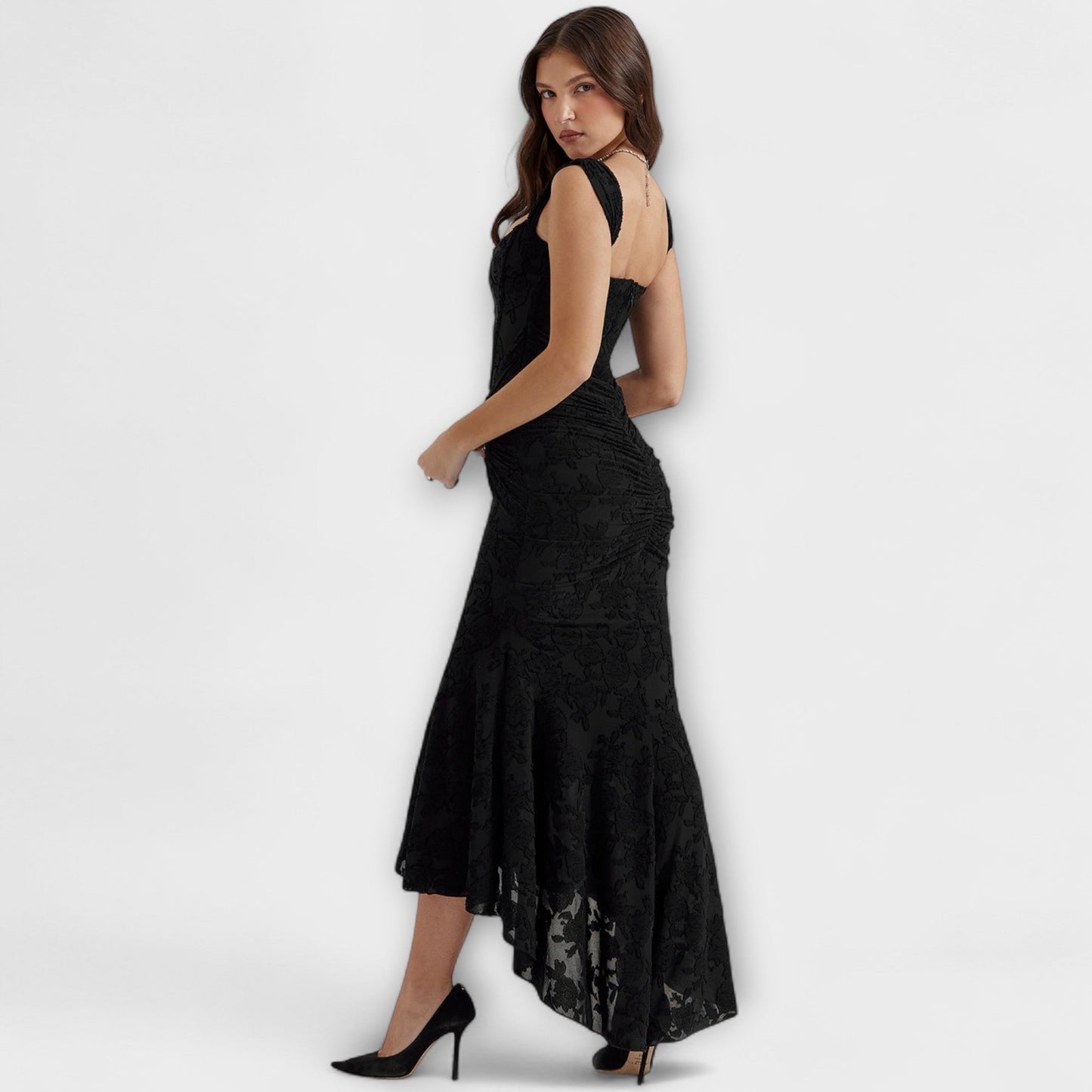 Elle | Vestido largo con corsé elegante y refinado