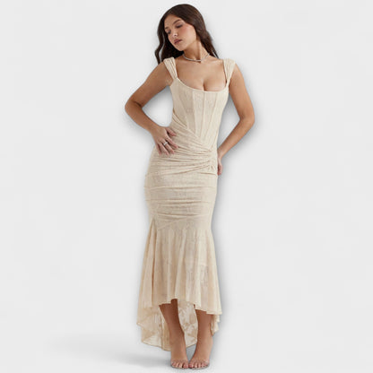 Elle | Vestido largo con corsé elegante y refinado