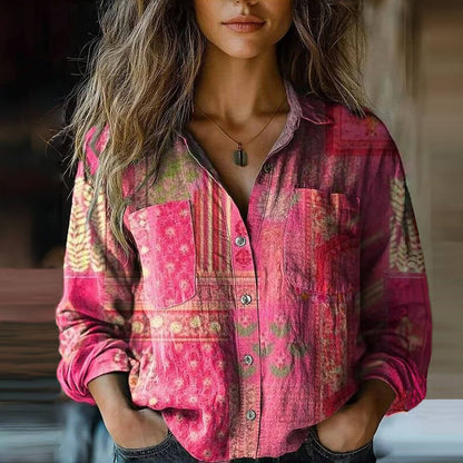 Dorien | Blusa vintage estampada