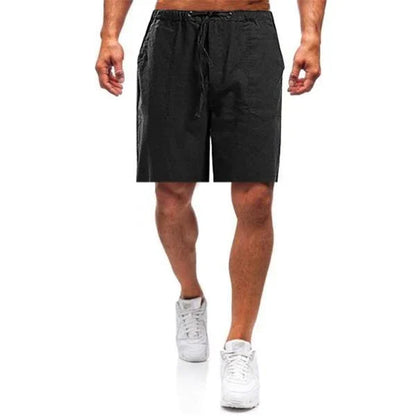 Shorts elegantes de lino para hombre, estilo casual