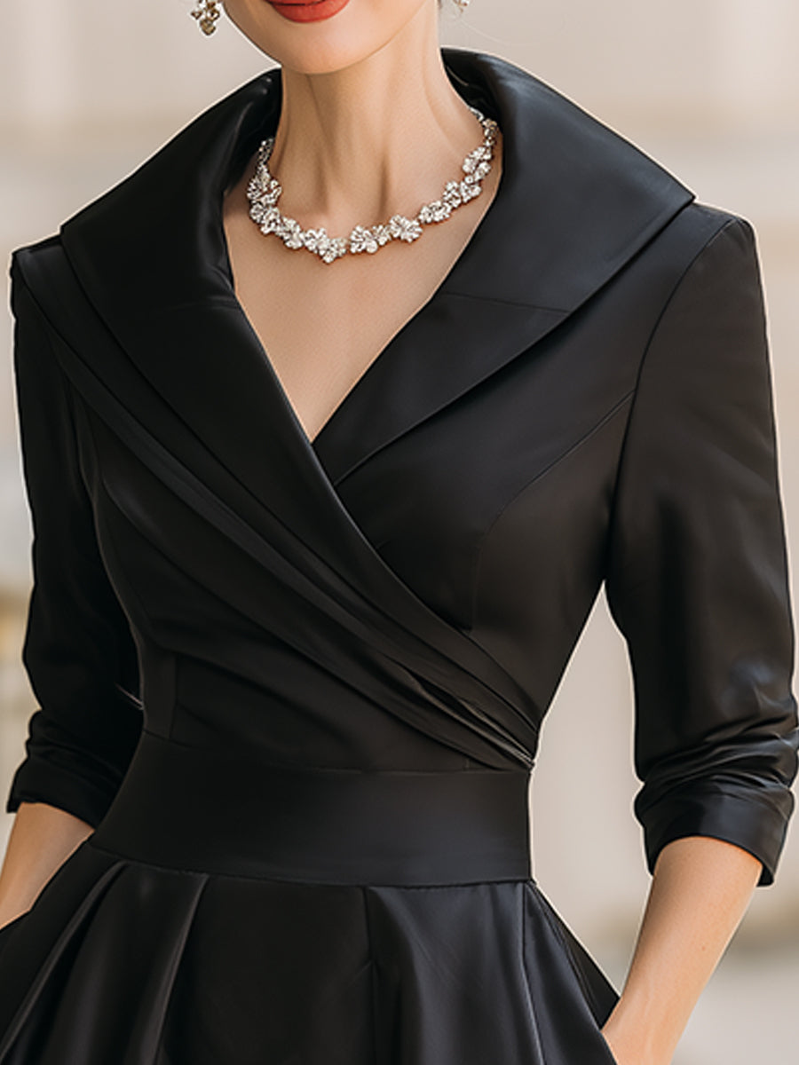 Vestido midi satén cómodo y chic mujer casual o formal