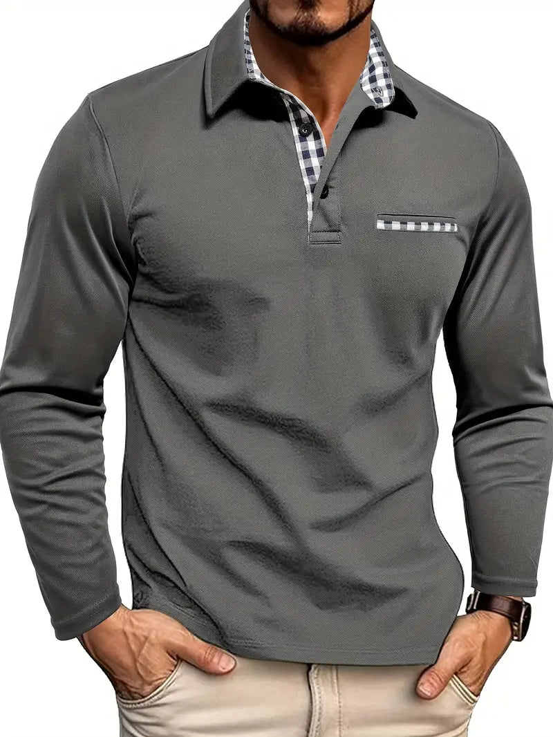 Polo de Hombre de Manga Larga – Elegante y Cómoda
