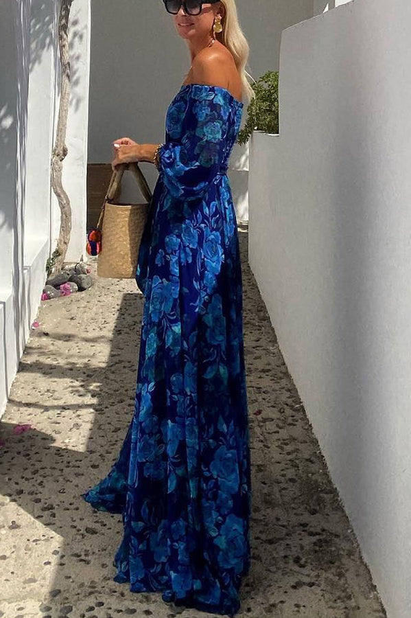 Davina | Maxivestido floral sin hombros