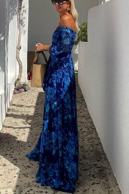Davina | Maxivestido floral sin hombros