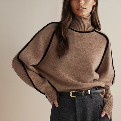 Jersey lujo mujer cachemira elegante moderno y versátil diario