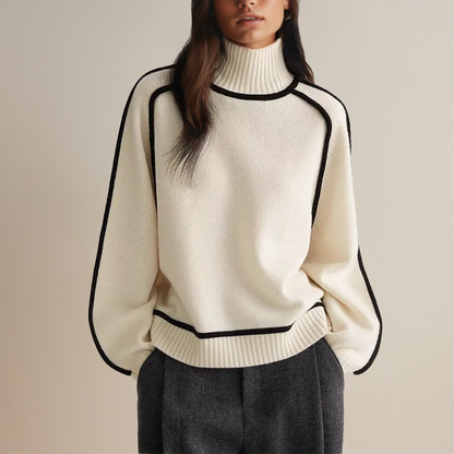 Jersey lujo mujer cachemira elegante moderno y versátil diario