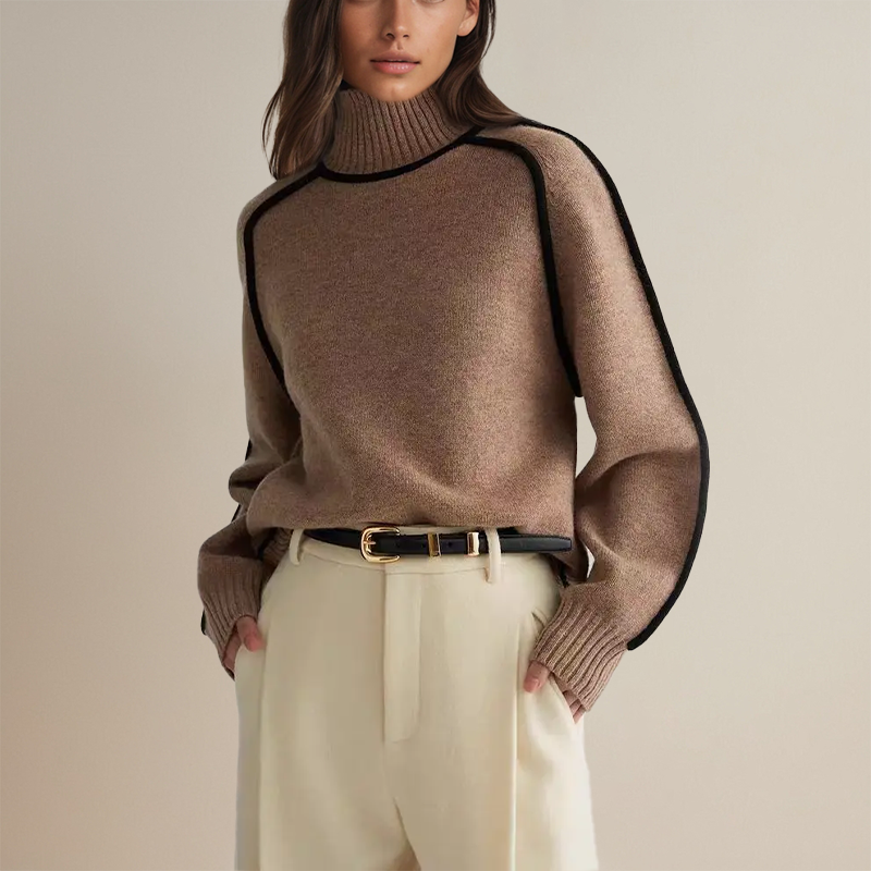Jersey lujo mujer cachemira elegante moderno y versátil diario