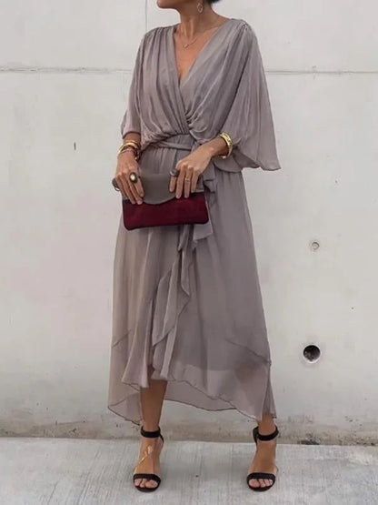 Bernice | Vestido de gasa con escote en V