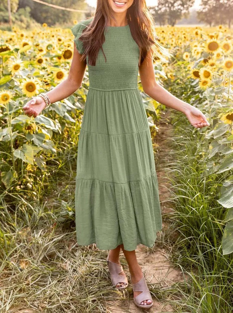 Elsie | Elegante vestido de verano con detalles de volantes y bolsillos