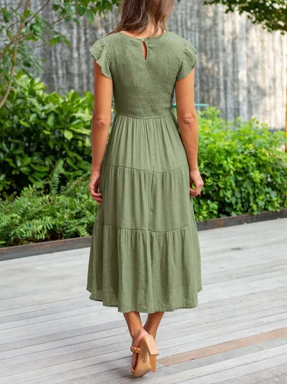 Elsie | Elegante vestido de verano con detalles de volantes y bolsillos