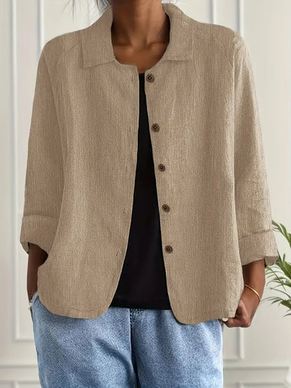 Chaqueta mujer con botones, confortable y moderna para otoño e invierno
