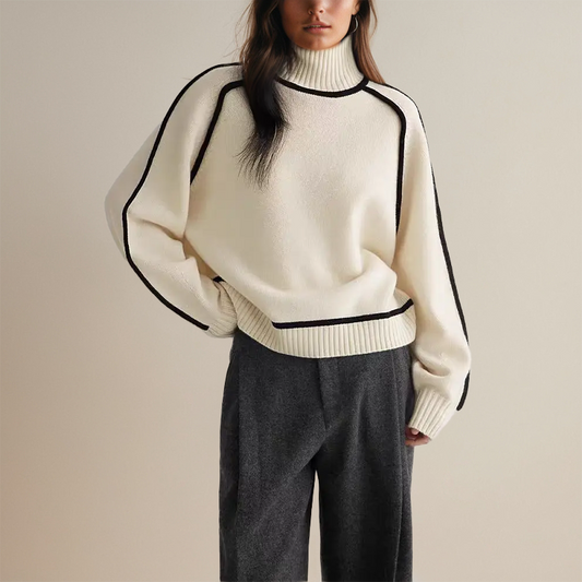 Jersey lujo mujer cachemira elegante moderno y versátil diario
