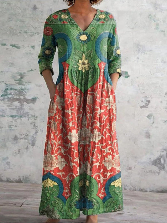 Vestido mujer largo vintage floral ligero ideal primavera