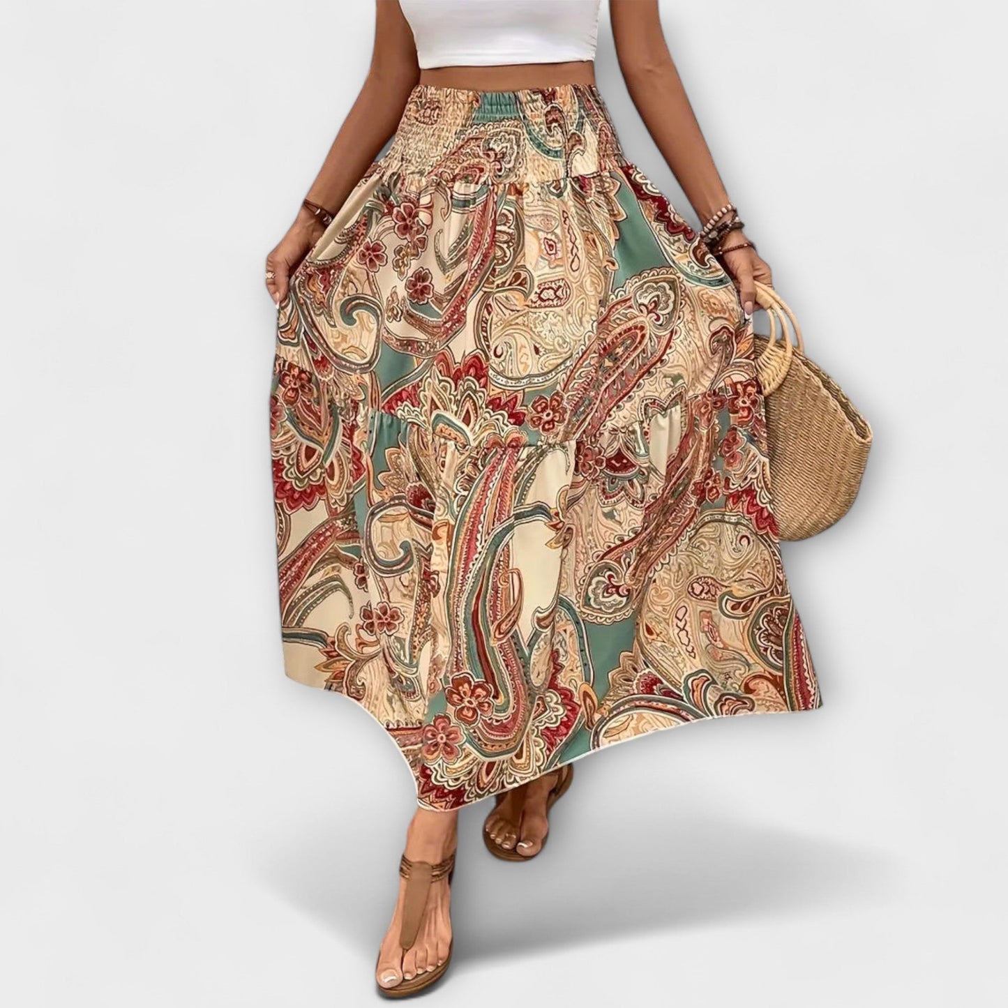 Emily | Falda fluida con estampado