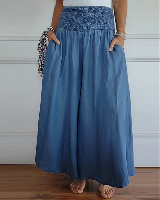 Pantalón mujer amplio y cómodo, elegante para look casual