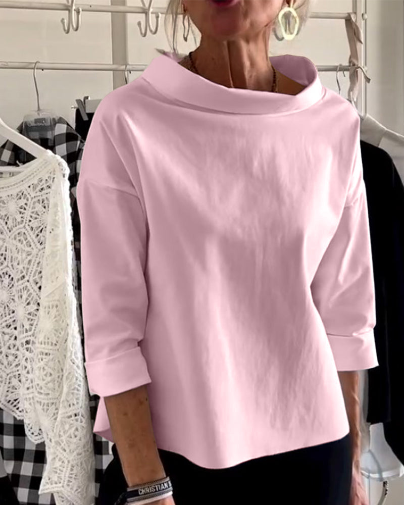 Camisa femenina elegante, ligera y versátil