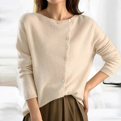 Elegante chaqueta de punto para mujer: cálida, cómoda y con botones