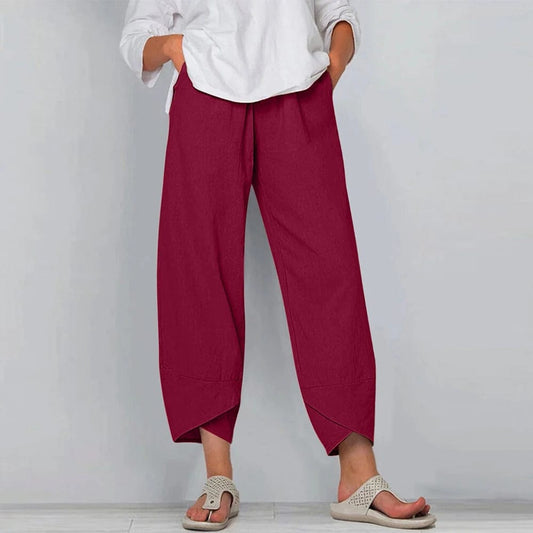 Pantalones Mujer – Estilo Harem, Fluido y Versátil para Diario o Vacaciones