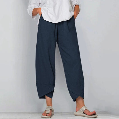 Pantalones Mujer – Estilo Harem, Fluido y Versátil para Diario o Vacaciones