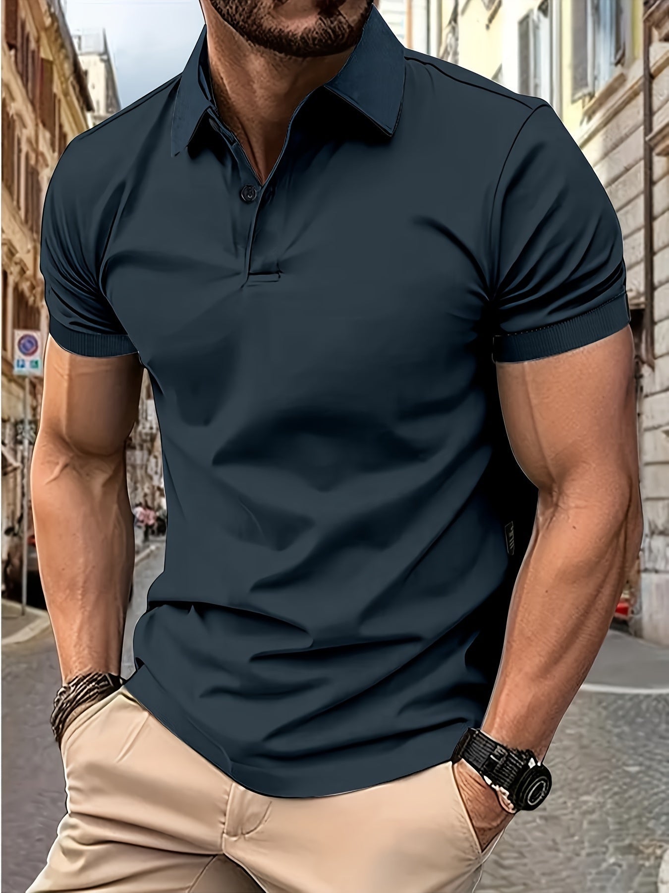 Camisa polo de hombre, elegante y ideal para ocasiones informales
