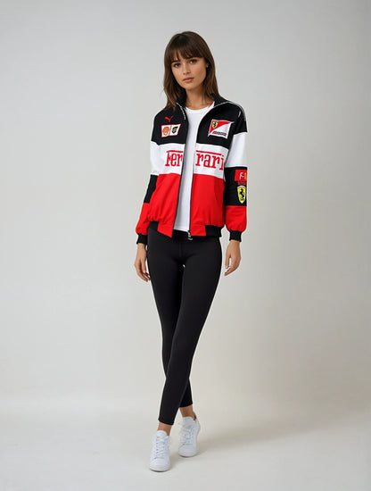 Chaqueta vintage unisex de carreras: elegante y cómoda para el día a día