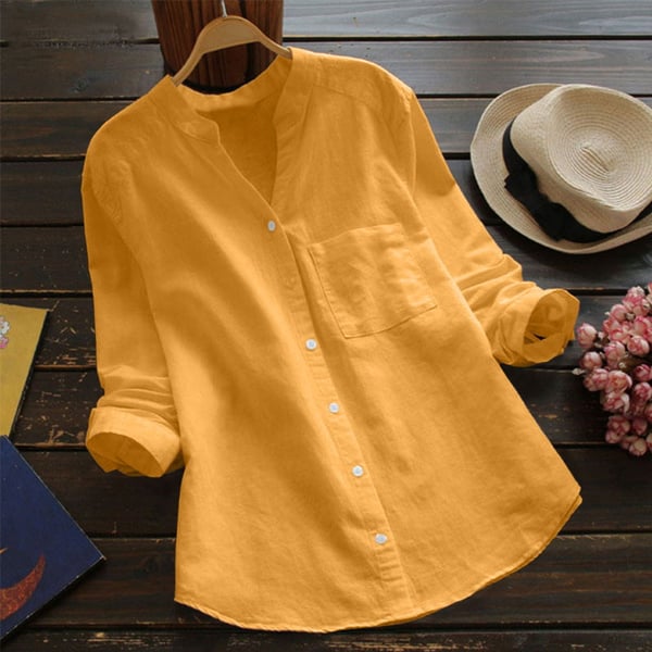 Hanna | Blusa casual de mujer en lino-algodón