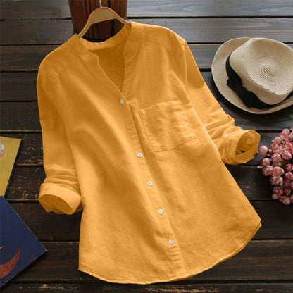 Hanna | Blusa casual de mujer en lino-algodón