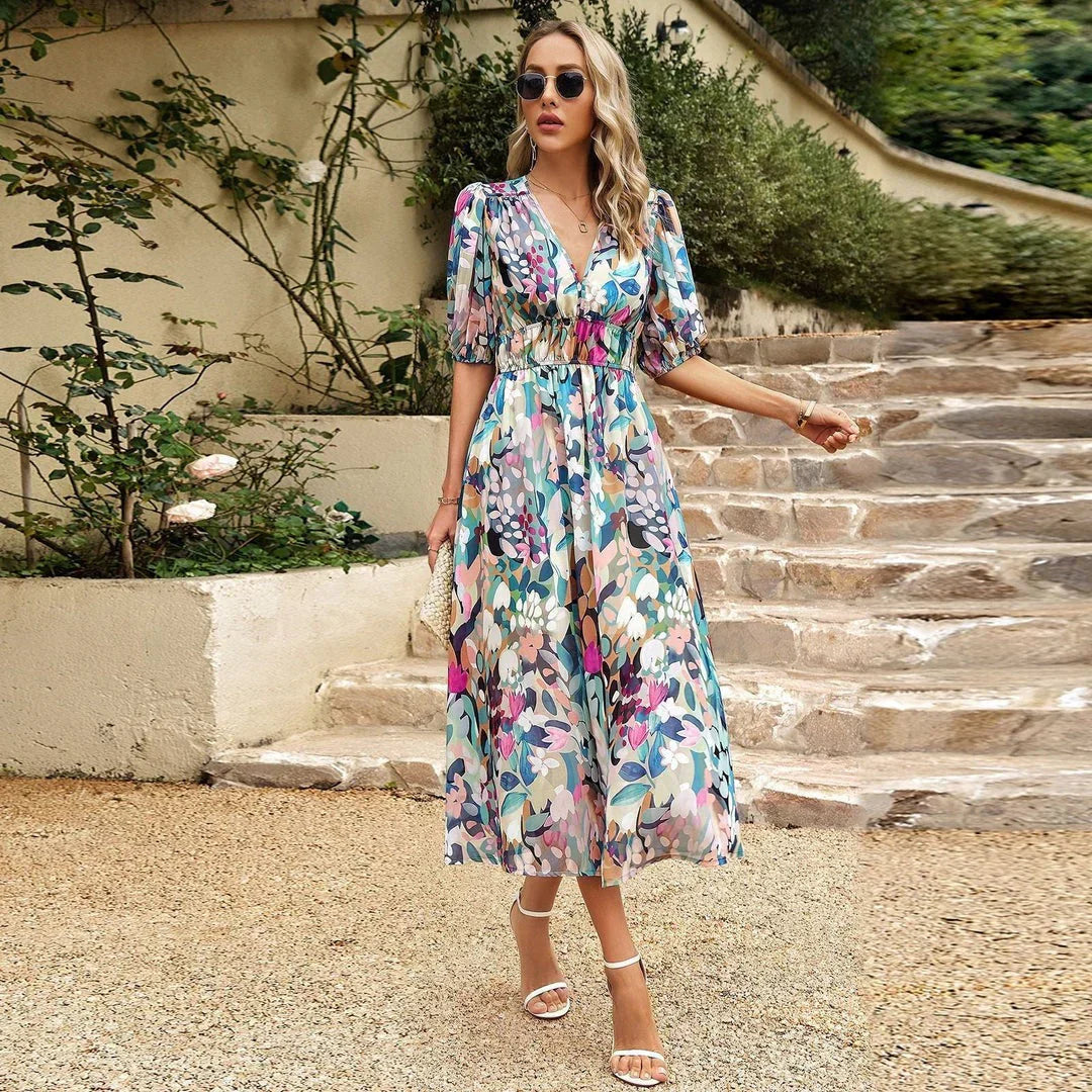 Ginny | Vestido con cuello en V