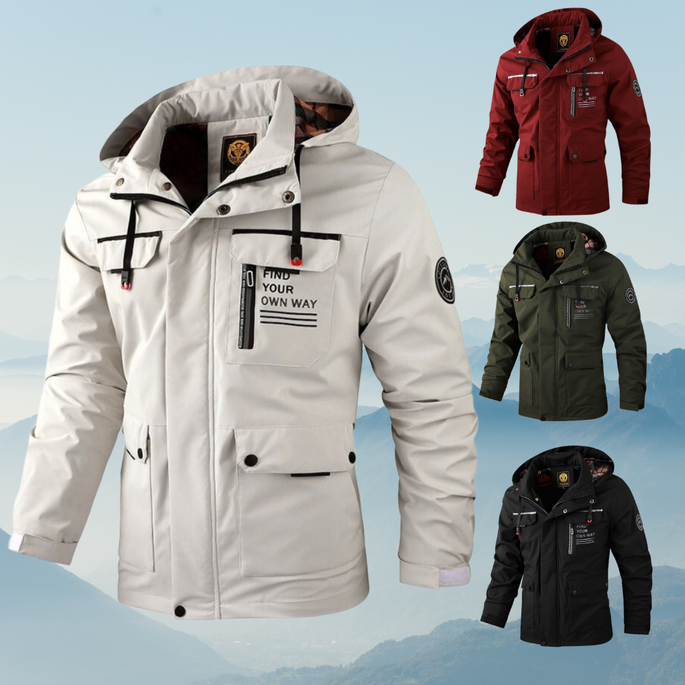 Sam | Chaqueta cortavientos ultraligera con capucha y múltiples bolsillos para hombre