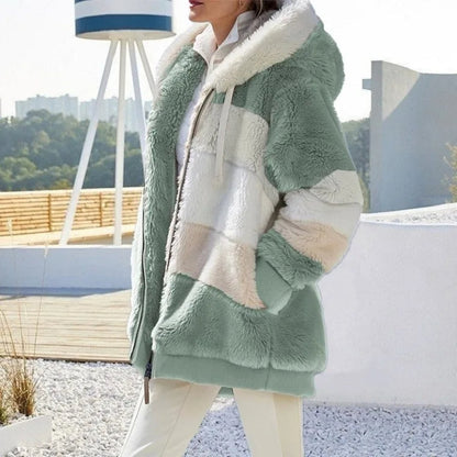 Chaqueta Mujer – Cálida de Invierno con Capucha y Estilo Casual