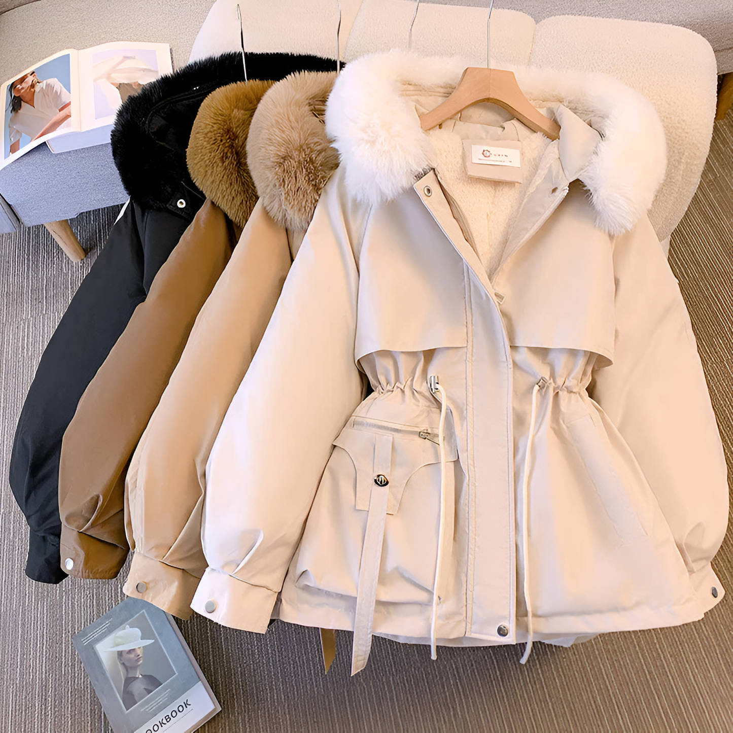 Chaqueta mujer elegante resistente al frío chic y cómoda