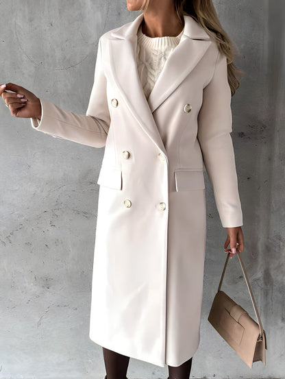 Cortney | Elegante abrigo de mujer con doble botonadura