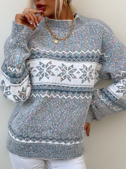 Jersey de lana cálido para mujer: diseño noruego, cómodo